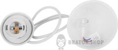 Светильник подвесной e.save.pendant.p11.е27.white, под энергосберегающую лампу Е27, 1м, белый