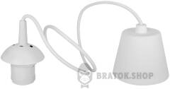 Светильник подвесной e.save.pendant.p11.е27.white, под энергосберегающую лампу Е27, 1м, белый