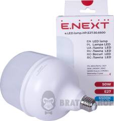 Лампа светодиодная e.LED.lamp.HP.E27.50.6500, 50Вт, 6500К