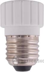Переходник e.lamp adapter.Е27/GU10.white, из патрона Е27 на GU10, пластиковый