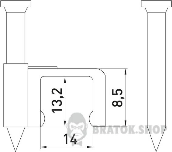 Скоба плоская e.fcc.stand.14 (100шт) s013009 в Киеве