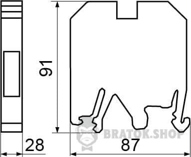 Клемник гвинтовий 275A АСКО-Укрем 95/35 сірий A0130010009