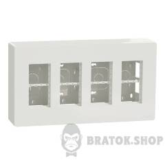 Блок unica system+ відкрита вставка 4х2 білий