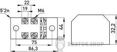 Клемна колодка захищена e.tc.protect.100.3, 100А, 3 полюса