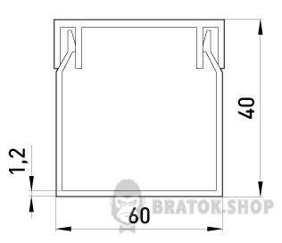 Короб пластиковий e.trunking.stand.60.40, 60х40мм, 2м у Сумах