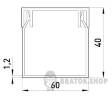Короб пластиковий e.trunking.stand.60.40, 60х40мм, 2м у Сумах