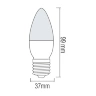 Світлодіодна лампа LED E14 C37 6W 3000K Horoz Electric ULTRA (001-003-0006-021)