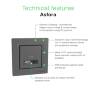 USB розетка А+С, 3 А, 45 Вт, антрацит EPH2700471 у Києві