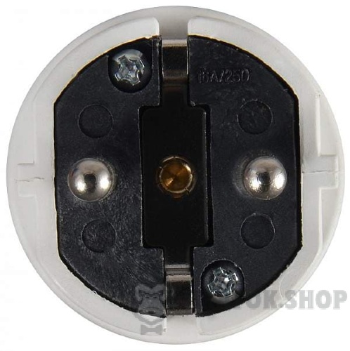 Вилка силовая переносная Schuko 16A/2 220V 2Р+РЕ (012) АСКО-Укрем A0080010013 белый