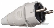 Вилка силовая переносная Schuko 16A/2 220V 2Р+РЕ (012) АСКО-Укрем A0080010013 белый
