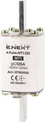 Предохранитель плавкий e.fuse.NT1.125, габарит 1, 125А.