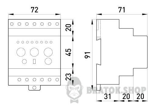 Реле дифференциального тока e.relay.klr.123e модульное i0640005 в Киеве