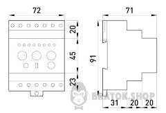 Реле диференціального струму e.relay.klr.123e модульне