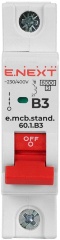 Модульний автоматичний вимикач e.mcb.stand.60.1.B3, 1р, 3А, B, 6кА