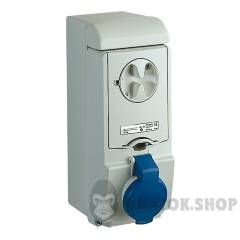 Unika interlocked socket - 16 A - 2P + E - 200...250 V AC - IP44 - wall
