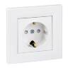 Asfora - single socket outlet with side earth - 16A shutters white 5 pack EPH2920221 у Києві