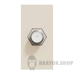 Розетка Coaxial F-type, 1 модуль, бежева Unica New Studio