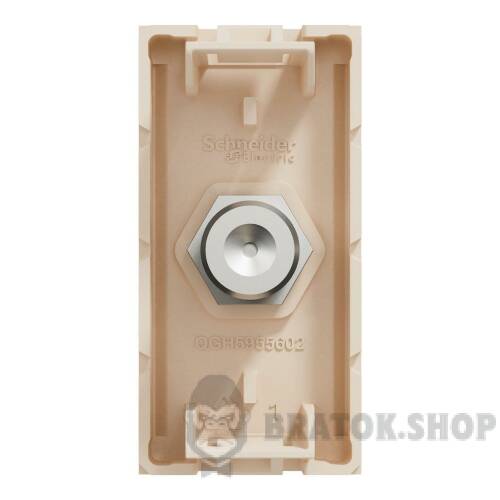 Розетка Coaxial F-type, 1 модуль, бежева Unica New Studio NU346844 в Киеве