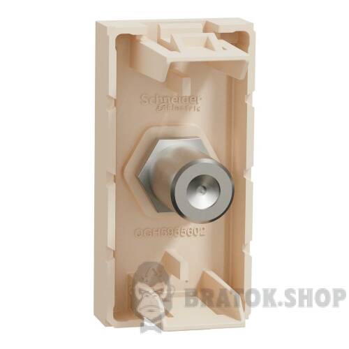 Розетка Coaxial F-type, 1 модуль, бежева Unica New Studio NU346844 в Киеве