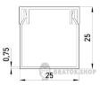 Короб пластиковий e.trunking.stand.25.25, 25х25мм, 2м в Сумах