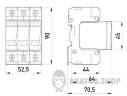 ПЗІП e.POI.3 280V/12,5kA клас I+II+III, 3 полюси 81.003 у Києві