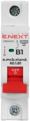 Модульний автоматичний вимикач e.mcb.stand.60.1.B1, 1р, 1А, B, 6кА