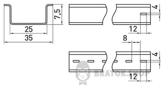 DIN-рейка e.din.stand.rail.101, 1м у Сумах
