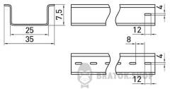 DIN-рейка e.din.stand.rail.101, 1м