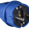 Вилка силова переносна Schuko 16A/2 220V 2Р+РЕ (012) АСКО-Укрем A0080010012 синій