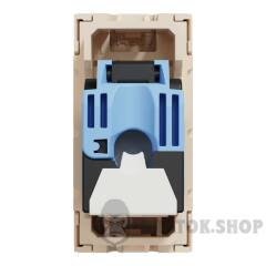 Розетка комп'ютерна RJ45, категорія 5 UTP, 1 модуль, бежева Unica New Studio