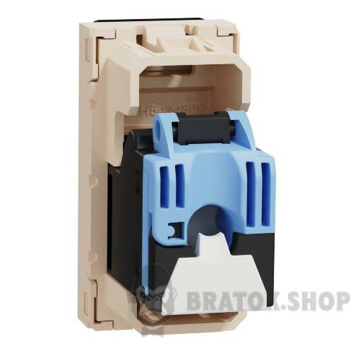 Розетка комп'ютерна RJ45, категорія 5 UTP, 1 модуль, бежева Unica New Studio NU341044 в Киеве