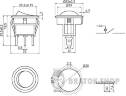 Перемикач клавішний e.switch.key.01, 3 pin, з індикацією s2040001 у Києві