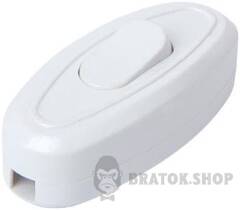 Перемикач світла e.switch wires.6A.white, 6А, білий