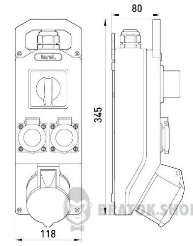 Монтажный набор, изо L-0-P 16А 3Р+N+Z 400V 2x16 2P+Z 250V 381 в Киеве