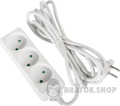 Подовжувач e.es.3.7.b 3 гнізда, 7м, без з/к, baby protect