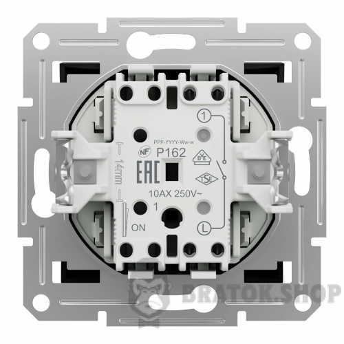 Вимикач одноклавішний Schneider Electric Asfora чорний EPH0100171 у Сумах