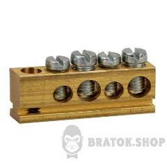 КОНТАКТ.КОЛОДКА 80А 4 ОТВОРЫ