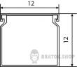 Кабель канал пластиковый 12x12/2000 АСКО-УКРЕМ A0070010012 в Сумах