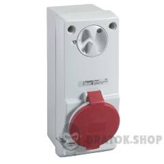 Unika interlocked socket - 32 A - 2P + E - 380...415 V AC - IP44 - wall