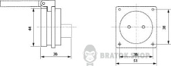 Розетка-гнездо силовая врезная ГВ 16А/2 220V 2Р+РЕ (312) АСКО-Укрем A0080030011 белый