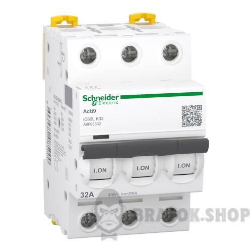 АВТОМАТИЧНИЙ ВИМИКАЧ ACTI9 IC60L 3P 32A K (MINIATURE CIRCUIT B) A9F95332 у Києві