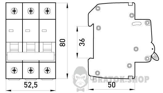 Выключатель погрузки на DIN-рейку e.is.3.125, 3р, 125А p008010 в Киеве