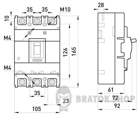 Силовой автоматический выключатель e.industrial.ukm.250S.125, 3р, 125А i0010018 в Киеве