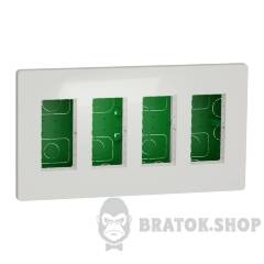 Блок unica system+ прихована вставка 4х2 білий