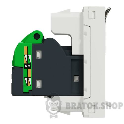 Розетка комп'ютерна RJ45, одинарна категорія 6, UTP, 1 модуль білий NU341418 у Києві