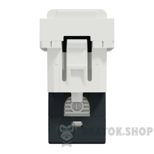 Розетка комп'ютерна RJ45, одинарна категорія 6, UTP, 1 модуль білий NU341418 у Києві