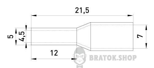 Ізольований наконечник втулковий e.terminal.stand.e10-12.grey 10,0 кв.мм, сірий, 100шт у Сумах
