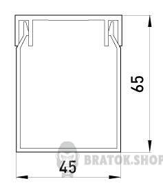 Короб пластиковий перфорований e.trunking.perf.stand.45.65, 45х65мм, 2м у Сумах