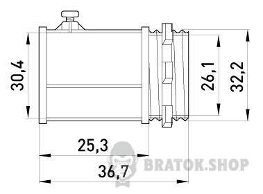 Ввід металевий e.industrial.pipe.dir.screw.1", гвинтовий i0460003 у Києві