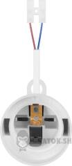 Патрон пластиковый подвесной e.lamp socket pendant..E27.pl.white, Е27, с кабелем 15см и клеммной колодкой, белый